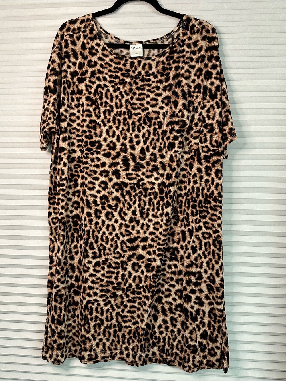 Soma Leopard Print Nightshirt in Tan, Brown & Black